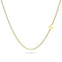 Bold Alphabet Letter Initial Charm Necklace in Gold Tone